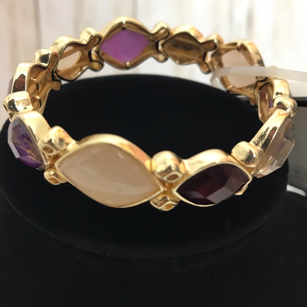 Dana Buchman Marquise Stone Stretch Bracelet. - Picture 6 of 6